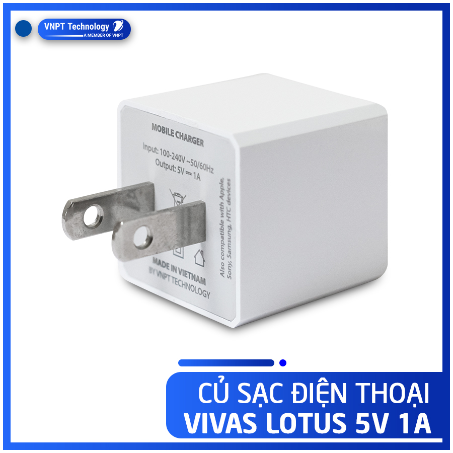 Củ sạc vivas chính hãng cao cấp - hỗ trợ sạc nhanh 5v/1a