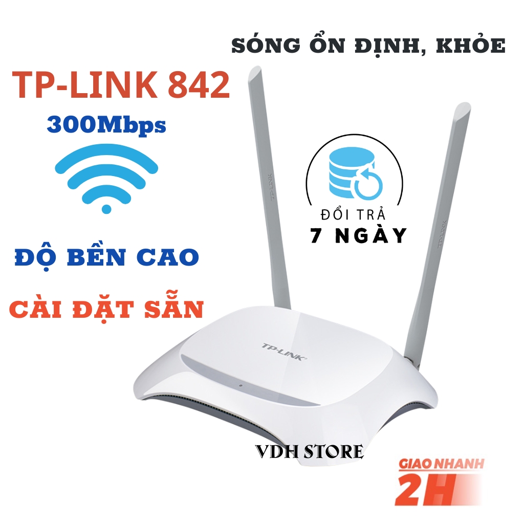 Bộ phát wifi tplink, modem wifi tplink 842n 2 râu like new 95% chuẩn tốc độ 300 mbps phát sóng khỏe, cục phát wifi, bộ kích sóng wifi- router repeater