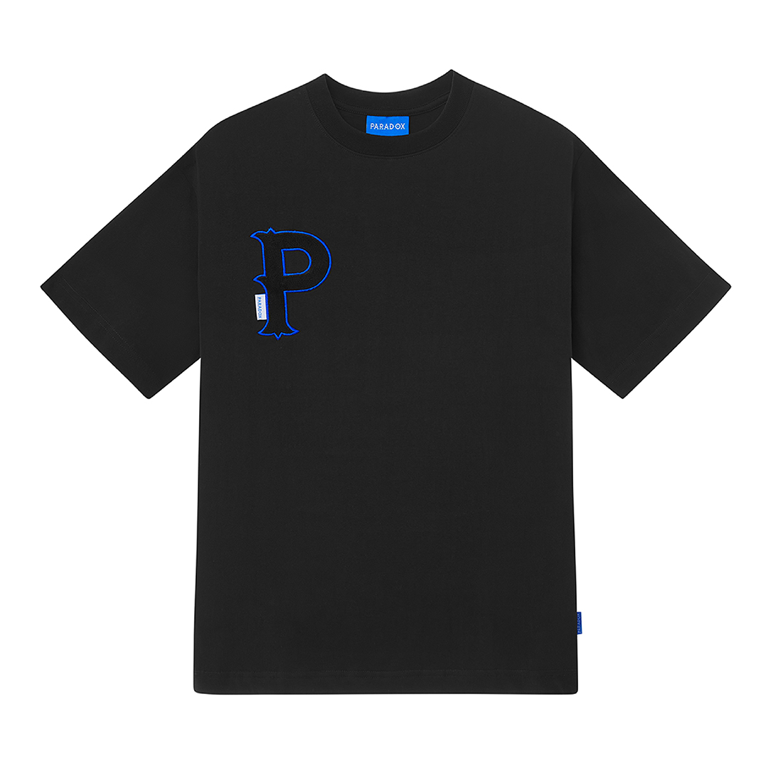 Áo thun form rộng paradox tay lỡ - unisex - in hình - genuine logo - màu đen