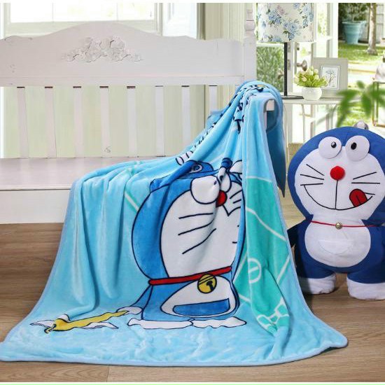 Mền Chăn tuyết hoạt hình cho bé Đi nhà trẻ đi chơi phòng ngủ xinh
