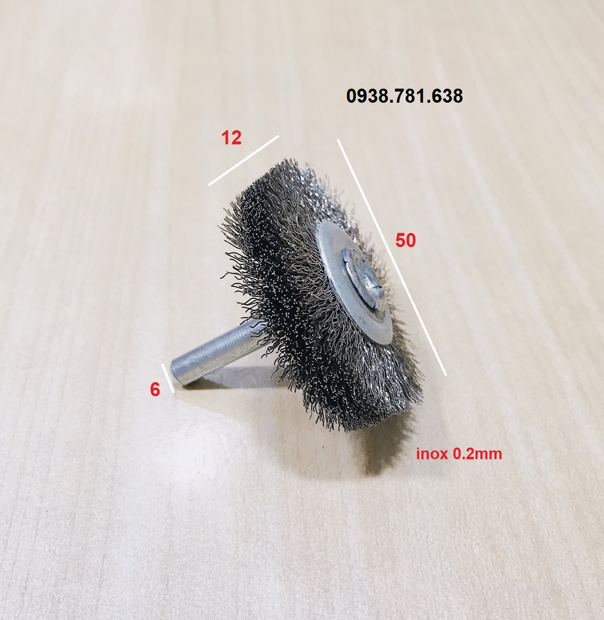 Bánh cước t inox đánh bóng 50x12x6mm
