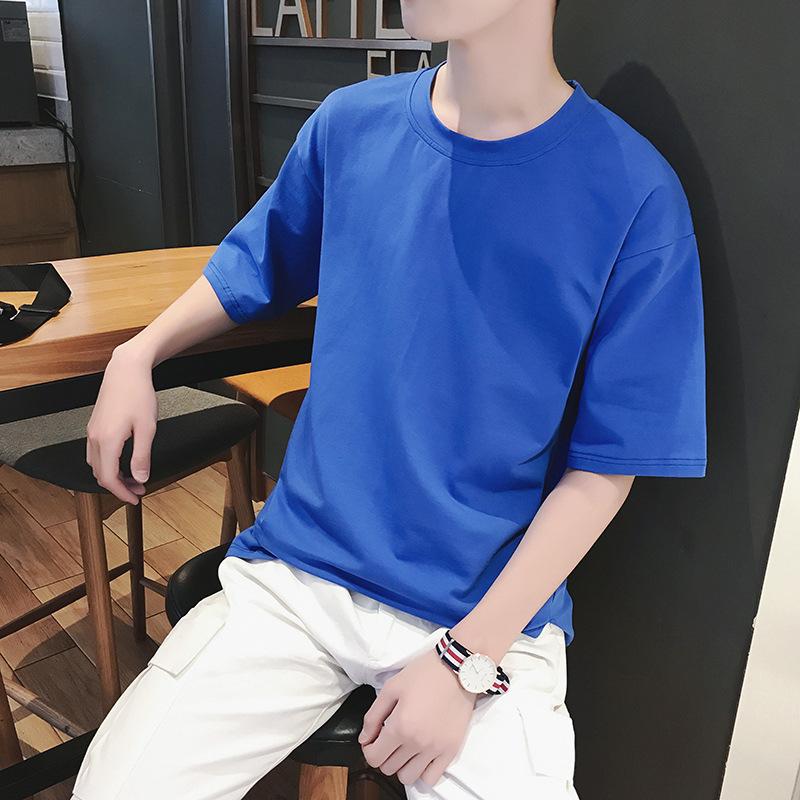 Men's T-Shirt, Round Neck, Short Sleeves, Floral Print, Korean Style, Suitable for Summer, Loose Fit, Student Style, Updated with the Latest Fashion Trends, Quality Product.