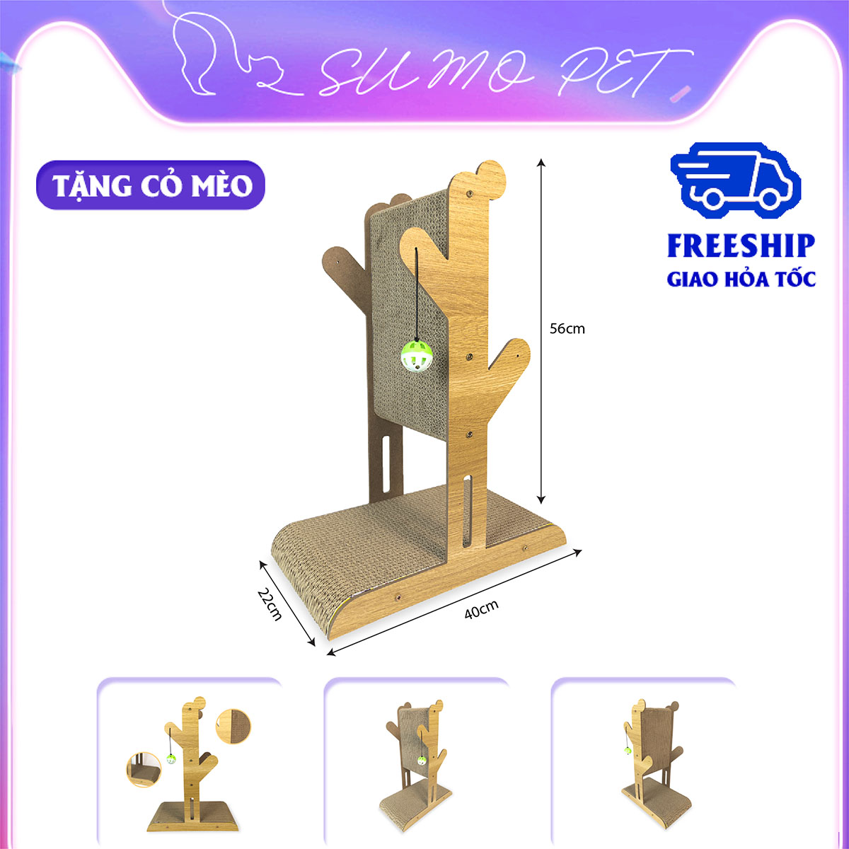 Bàn cào móng cho mèo,bàn cào móng mèo, đồ chơi cho mèo giảm stress - bcgxr