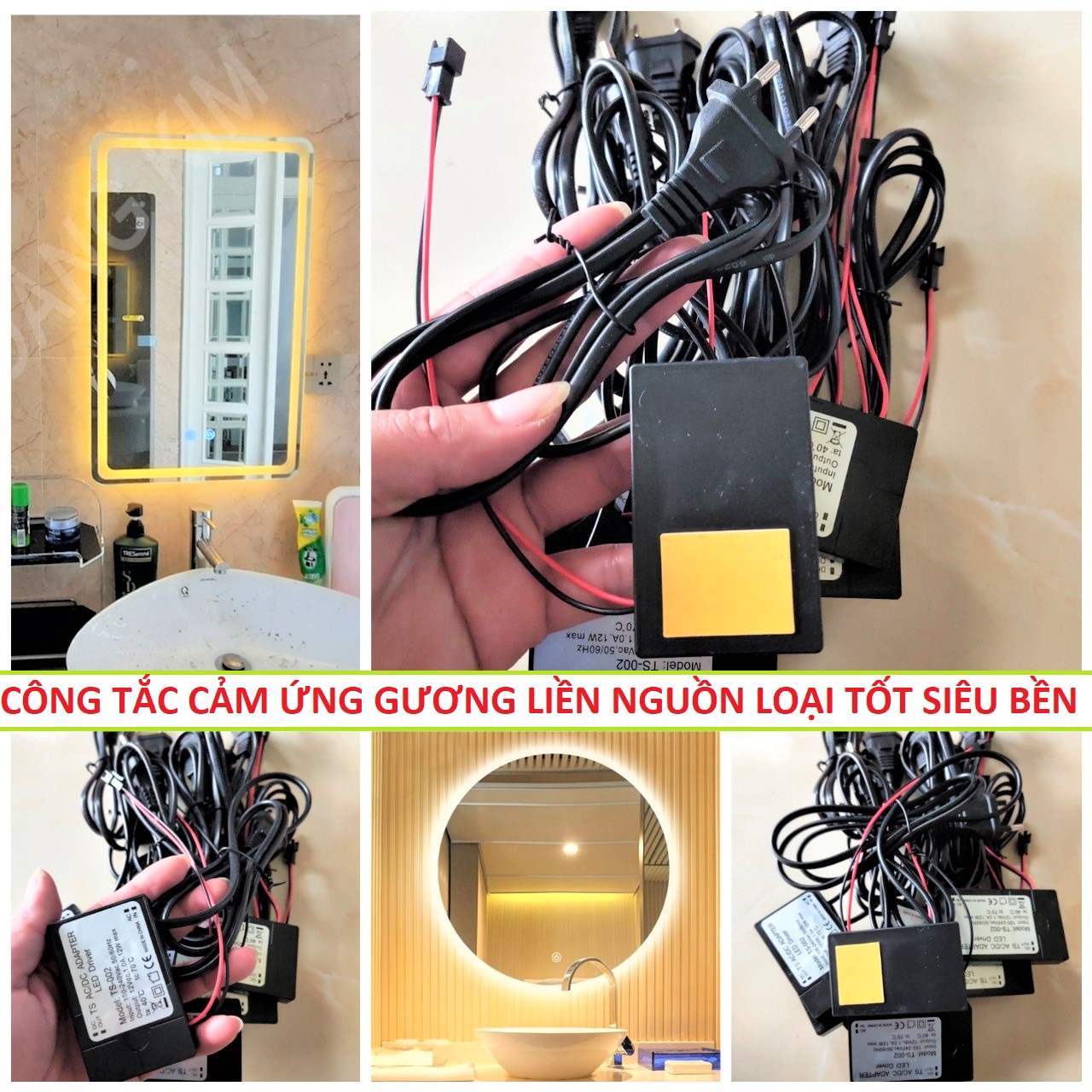 CÔNG TẮC CẢM ỨNG GƯƠNG NHÀ TẮM TRANG ĐIỂM SIÊU NHẠY LIỀN NGUỒN LOẠI TỐT , CÔNG TẮC CẢM BIẾN LẮP GƯƠNG TRANG ĐIỂM , CẢM BIẾN GƯƠNG