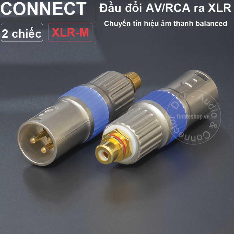 Giắc chuyển đổi canon sang av 1 cặp - rca ra xlr đực