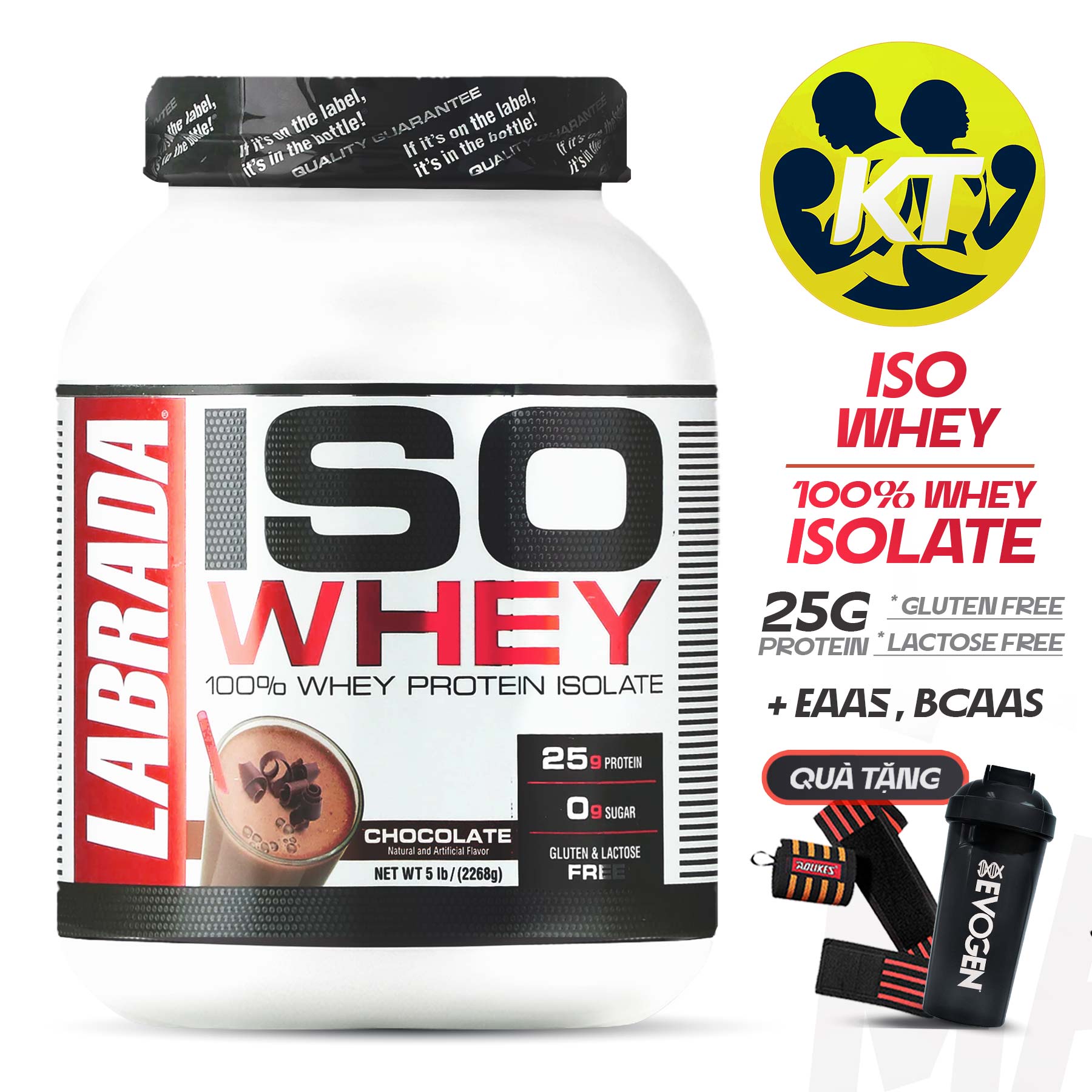 [Chính hãng BBT] Sữa Tăng cơ ISO Whey từ Labrada - Dòng Whey Cao cấp & Tinh khiết + Quà tặng