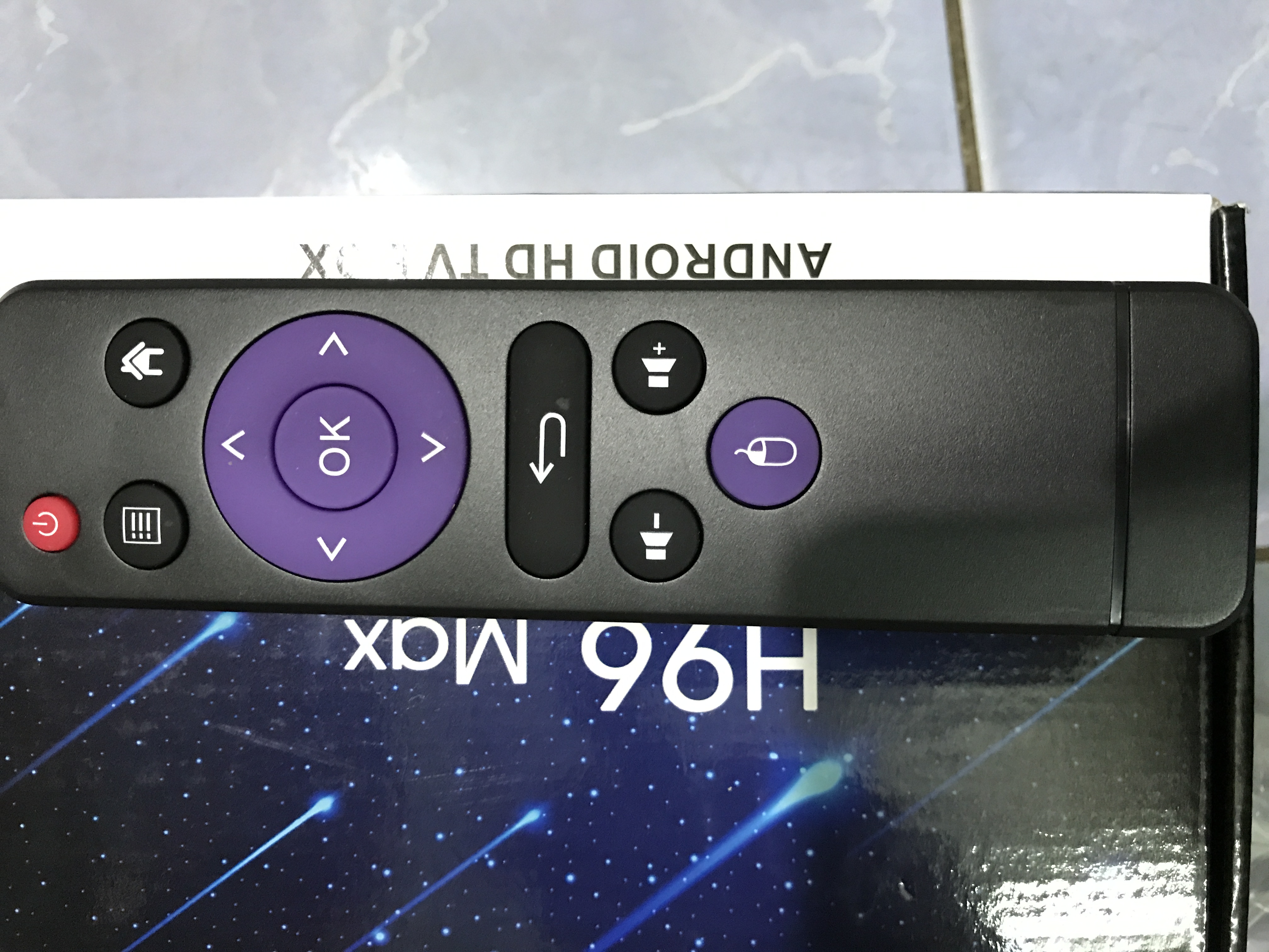 điều khiển đầu thu android tv box h96 max