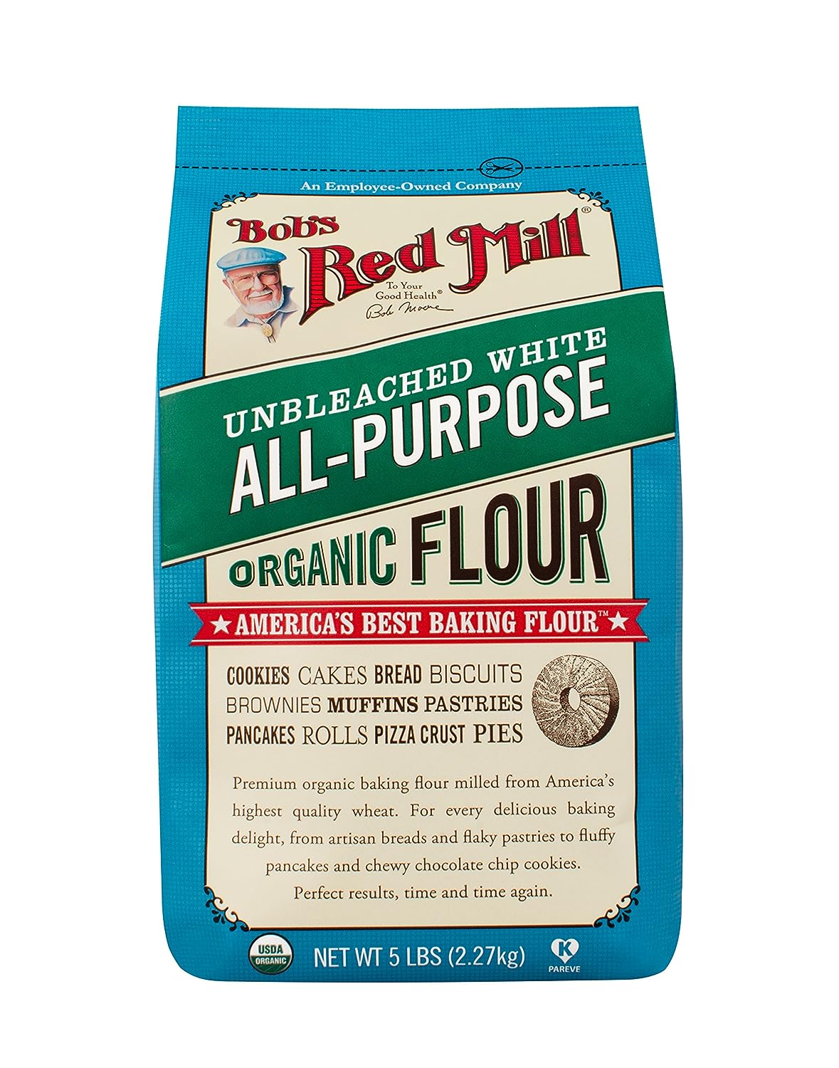 Bột mì đa dụng hữu cơ bob's red mill organic white all purpose flour 2.27kg