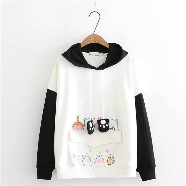 Áo khoác hoodie cao cấp in hình họa tiết hoạt hình 3d c.a.t xinh xắn dễ thương