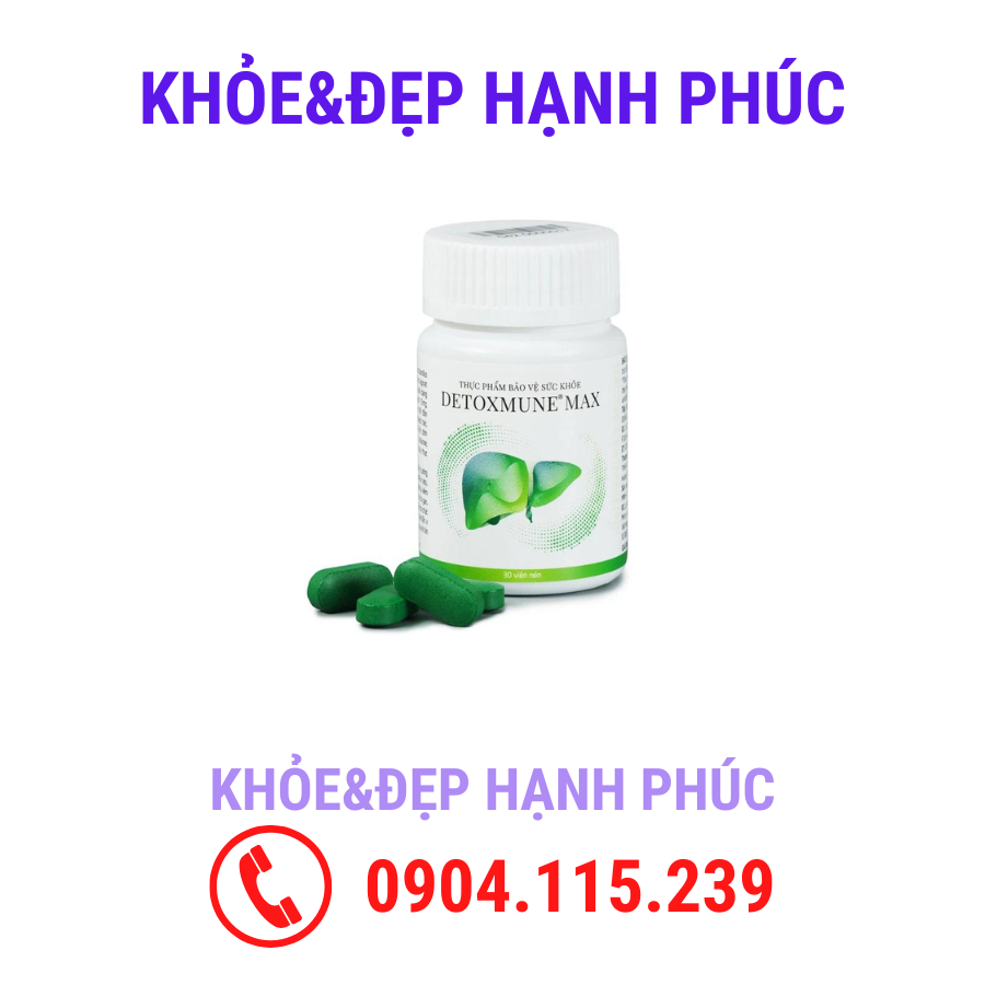 Thực phẩm bảo vệ sức khỏe Detoxmune Max hỗ trợ thải độc gan - Vinalink group - 30 viên/lọ
