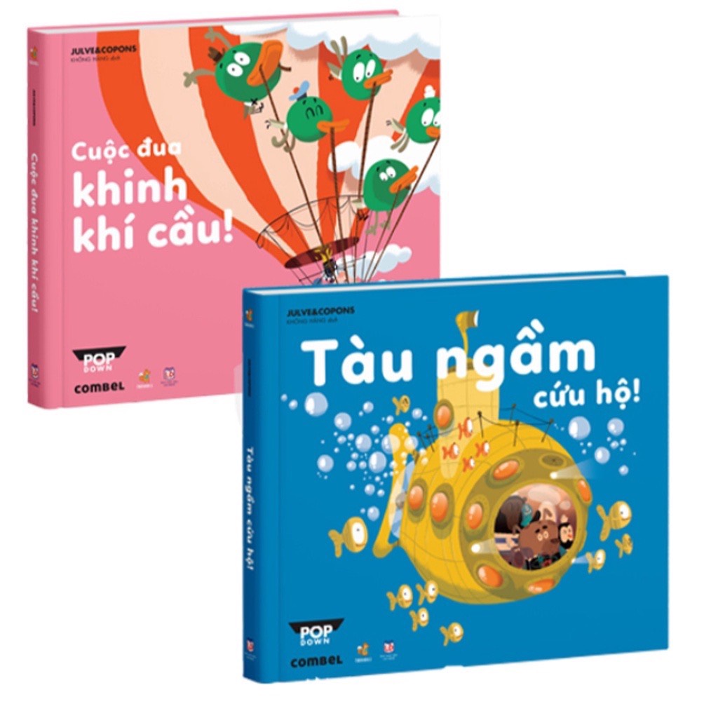 Sách thiếu nhi lật mở 3D sách tương tác bộ 2 cuốn Pop-down - Orikids