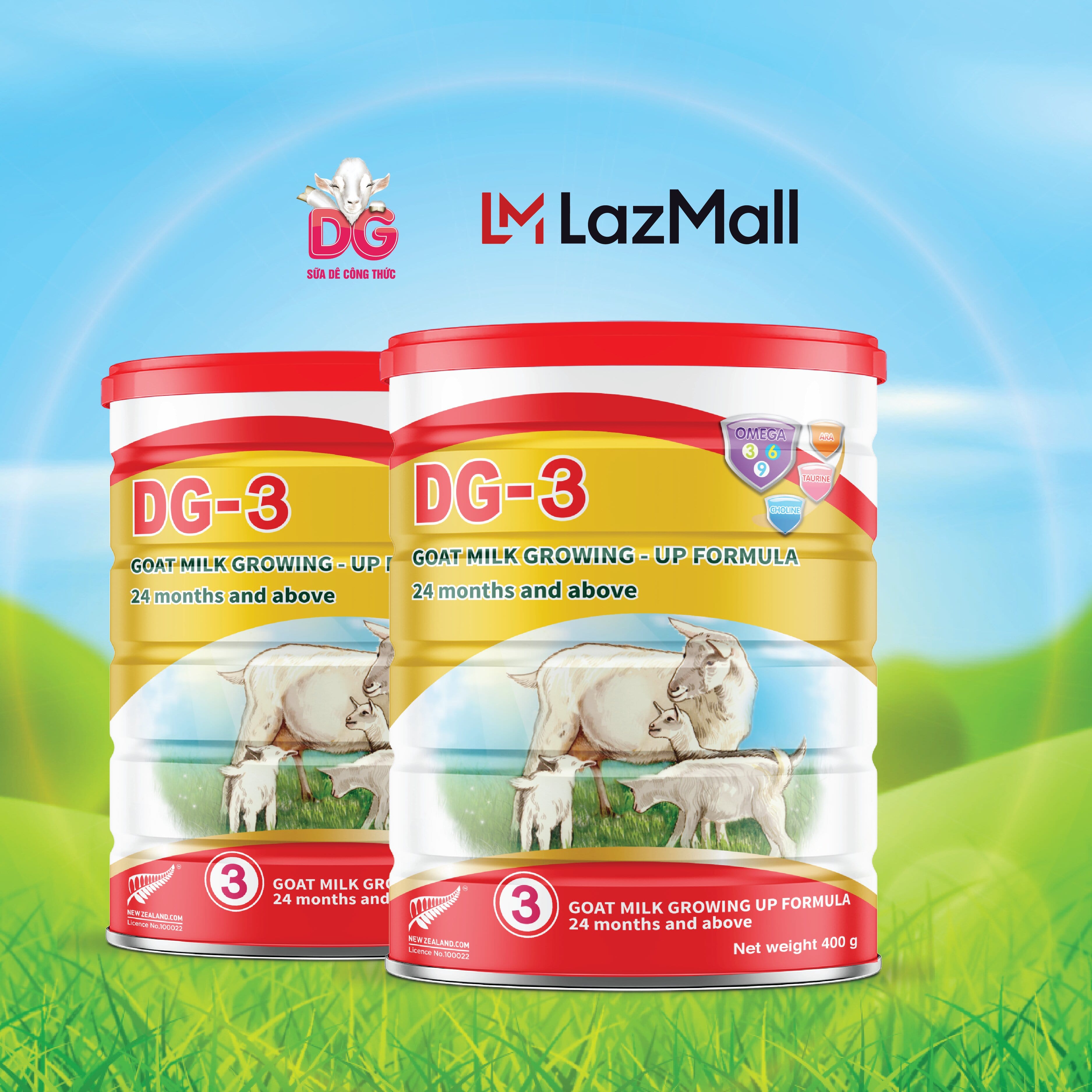 Cb 02 lon sữa dê dg-3 400g