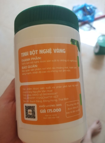 0,5kg Tinh Bột Nghệ vàng Nguyên Chất Tuệ Minh