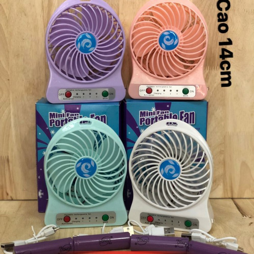 Quạt mini 3 tốc độ để bàn cầm tay