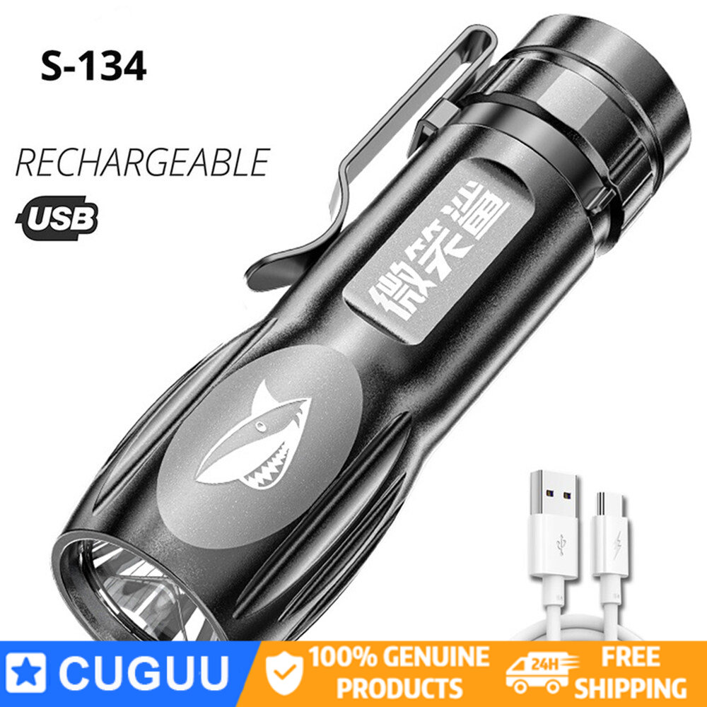 Ultrafire đèn pin led tập trung sáng mạnh t6 đèn pin tích hợp trong nhà di động ngoài trời đèn pin usb có thể thu phóng ánh sáng đèn pin đèn pin chống nước đèn led chiếu sáng 2000 mét đèn khẩn cấp siêu tốc có thể sạc lại tại nhà