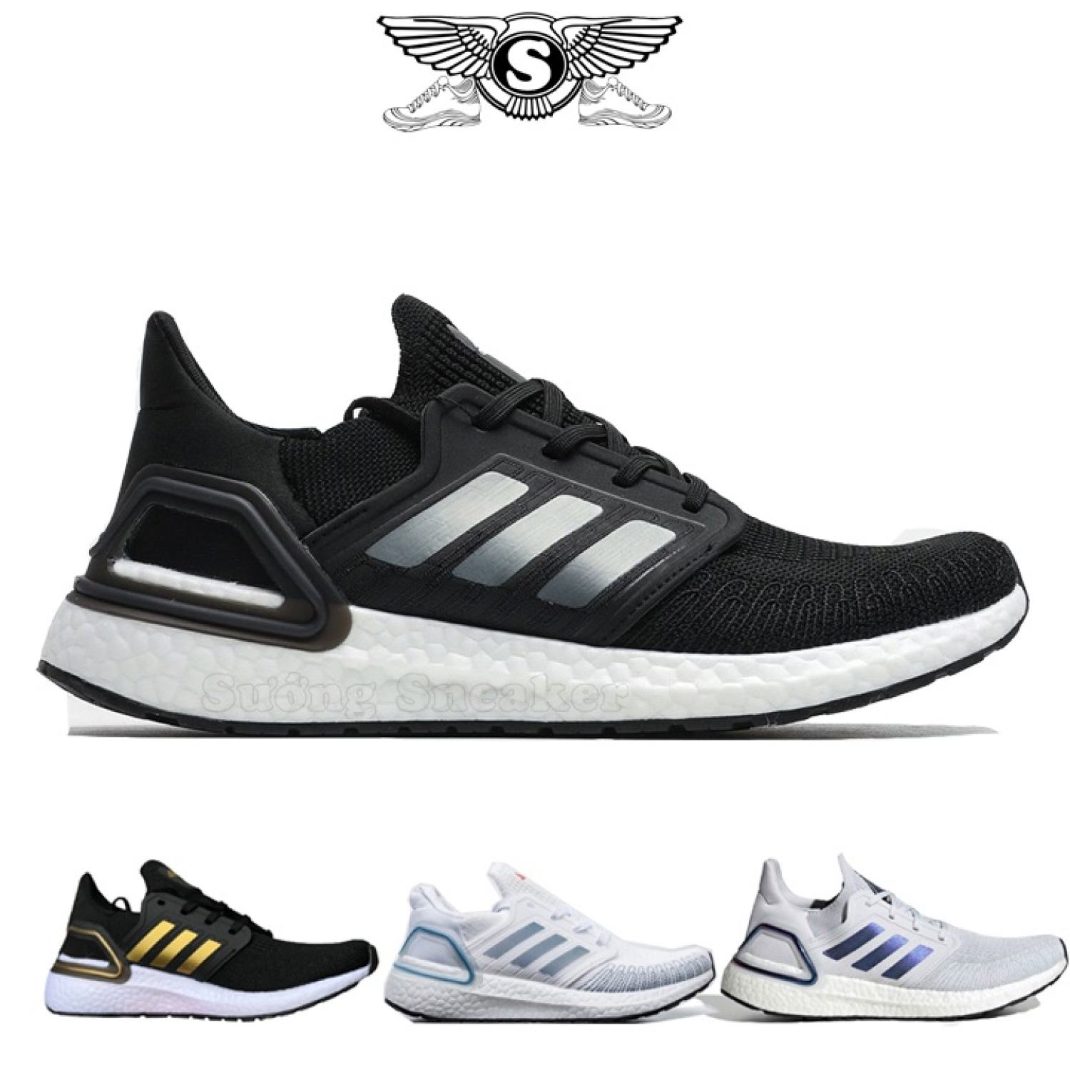 Sneaker Ultra boost 6.0 Đen Trắng Nam Nữ Sneaker Siêu Êm Cao Cấp [ Sướng Sneaker ]