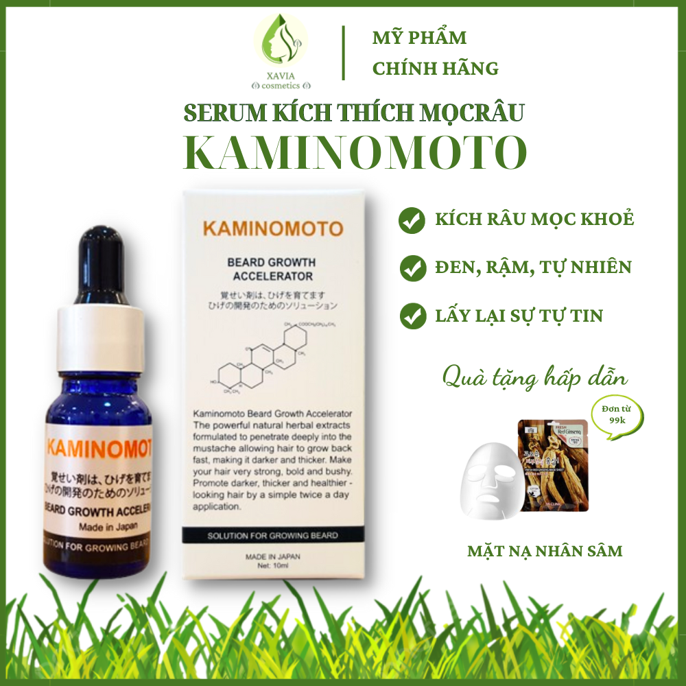 Serum hỗ trợ mọc râu KAMINOMOTO Nhật Bản - Kích thích mọc râu cho nam giới nhanh, dày, hiệu quả