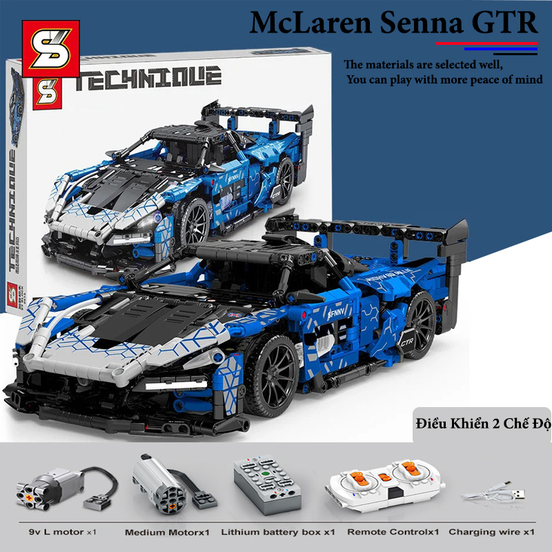 Đồ chơi lắp ráp kiểu lego mô hình siêu xe mclaren senna gtr model sy8614 với 1404 pcs