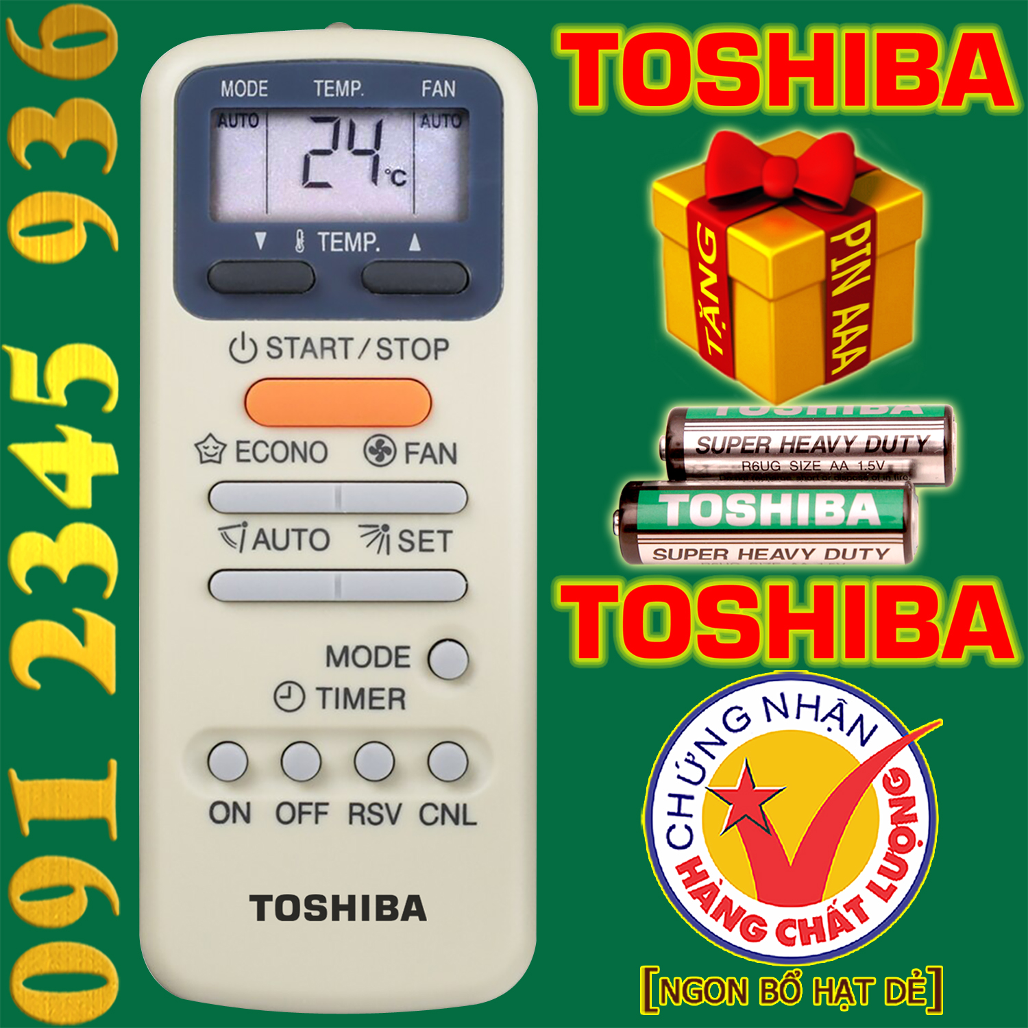 Điều khiển toshiba cho điều hòa.