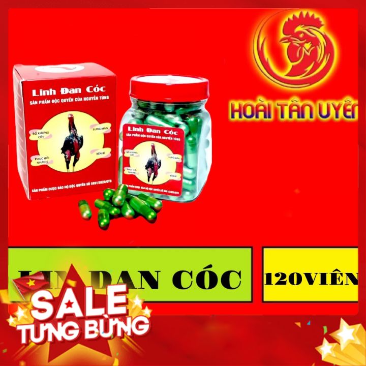 LINH ĐAN CÓC chắc khỏe gân cốt, gân gối dẻo dai cho gà đá, gà đòn, gà tre 1 HỘP 120 VIÊN
