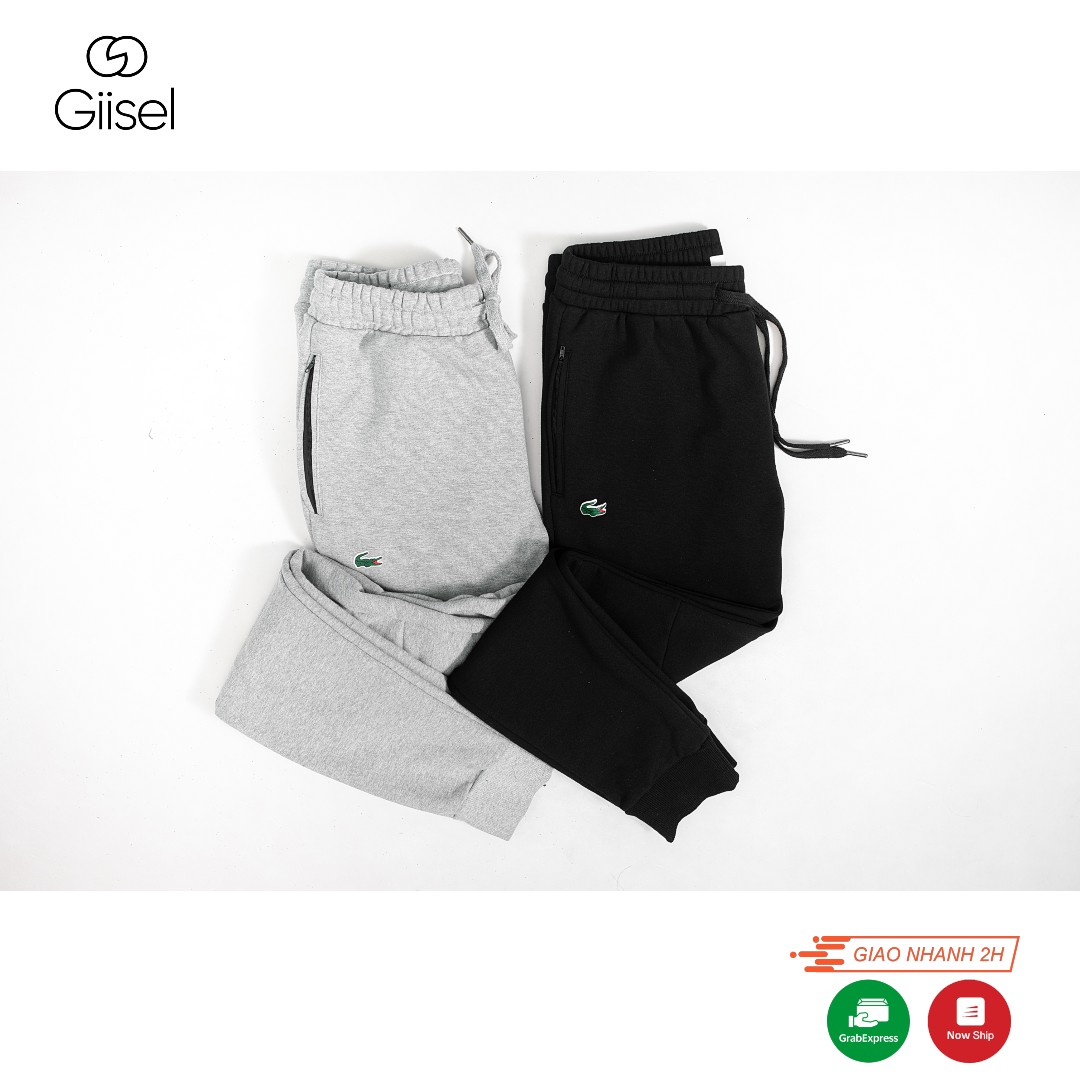 Quần thể thao jogger chất liệu nỉ da cá dày mịn - thời trang cao cấp - có logo ép nhiệt