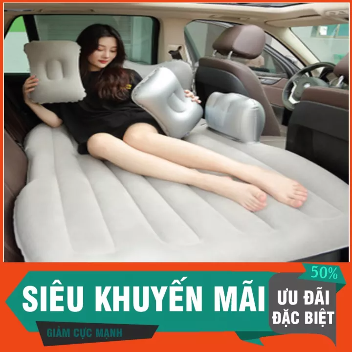 Nệm hơi cho xe ô tô, nệm xe hơi 5 chỗ, Nệm Hơi Trên Ô Tô, Đệm Nằm Cho Ôtô, Đệm hơi ô tô, nệm hơi xe ô tô cao cấp chất liệu nhung dày dặn, tặng kèm bơm điện và bộ gối