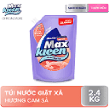 Túi nước giặt xả maxkleen hương cam sả sạch khuẩn