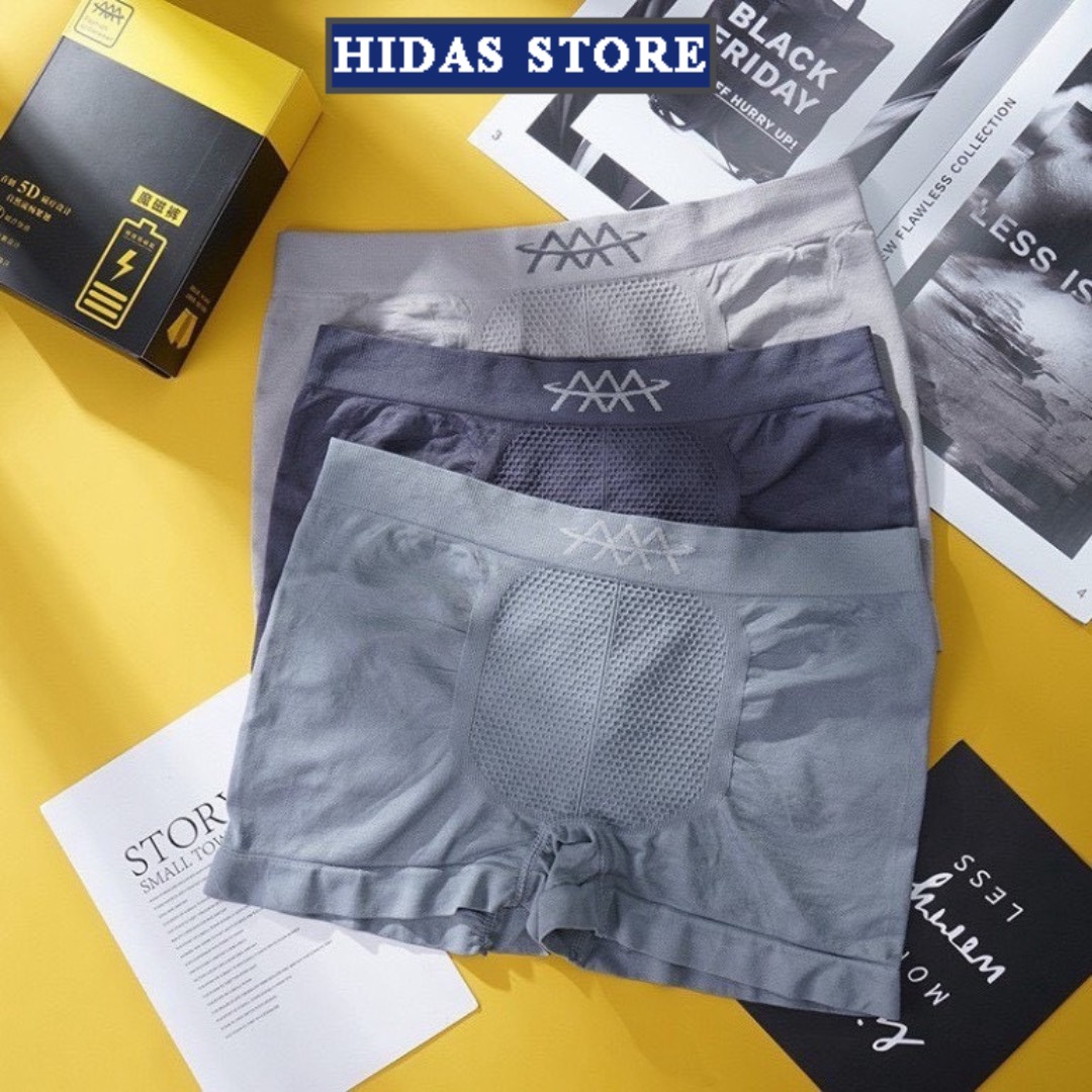 Combo 3 quần sịp nam thun lạnh cao cấp, hộp 3 quần sịp nam aaa kháng khuẩn cao cấp hd25