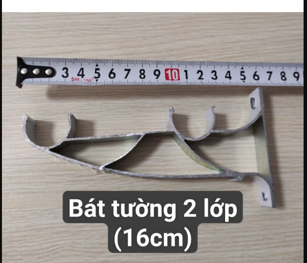 Bát đôi thanh treo rèm 2 lớp - phụ kiện rèm cửa