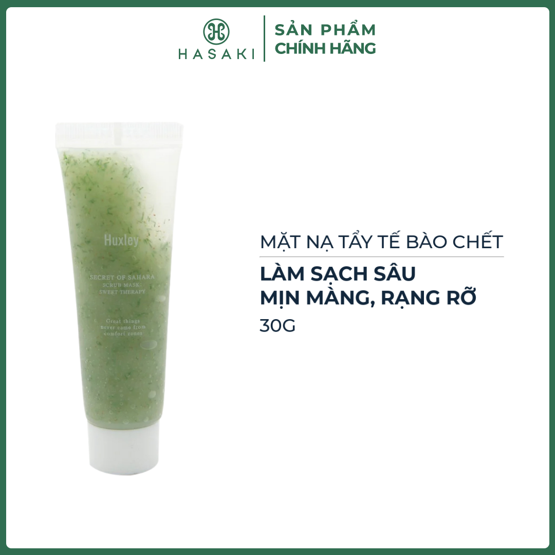  Mặt Nạ Tẩy Tế Bào Chết Huxley Cho Da Mịn Màng Sạch Sâu 30g Scrub Mask : Sweet Therapy Hasaki Sản Phẩm Chính Hãng 