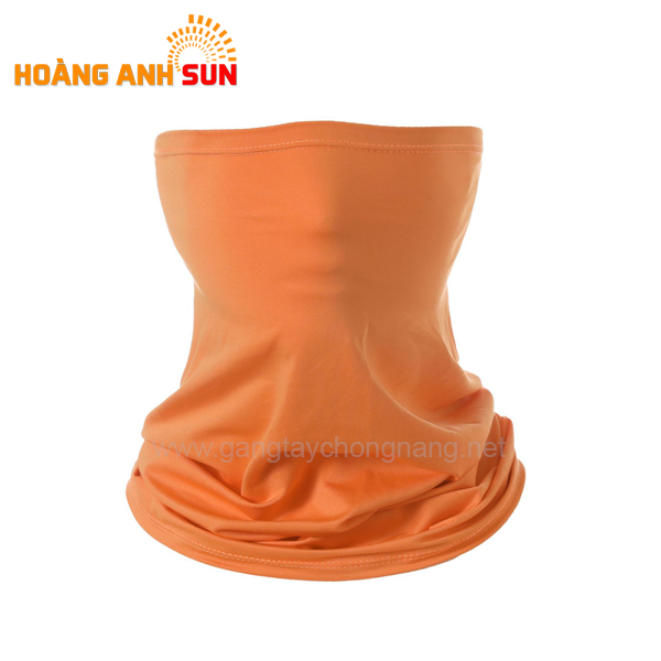 Khăn trùm cổ che mặt chống nắng màu Cam cho nam nữ hàng đẹp mềm mát không bám bụi | Khăn phượt đa năng dạng ống thoáng mát chống nắng bụi, gió cát côn trùng