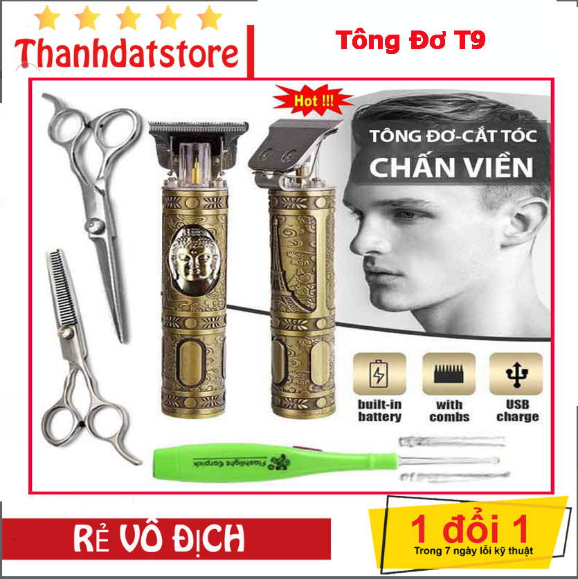 Tông đơ cắt tóc chấn viền t9 , tông đơ chắn viền chính hãng bảo hành 6 tháng