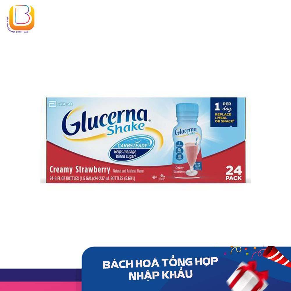 Sữa nước glucerna shake creamy strawberry dành cho người tiểu đường 237ml