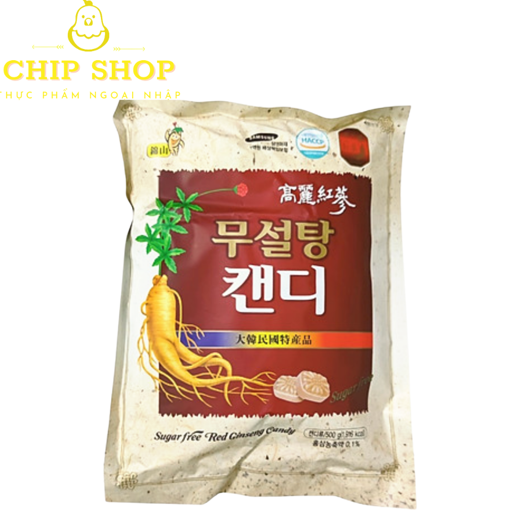 Kẹo sâm không đường Hàn Quốc 500gram - Kẹo Dùng Đường Cho Người Bị Tiểu Đường