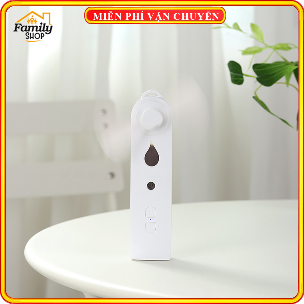 Quạt mini cầm tay- quạt phun sương nano- máy tạo độ ẩm tích hợp pin sạc thiết kế nhỏ gọn- TẶNG KÈM CÁP SẠC