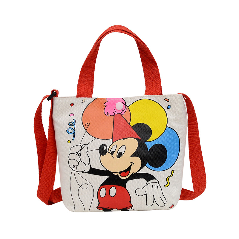 Túi tote vải đeo chéo dễ thương hình MICKEY, PLUTO, CHIP&DALE phong cách Hàn Quốc cho bé gái TX22