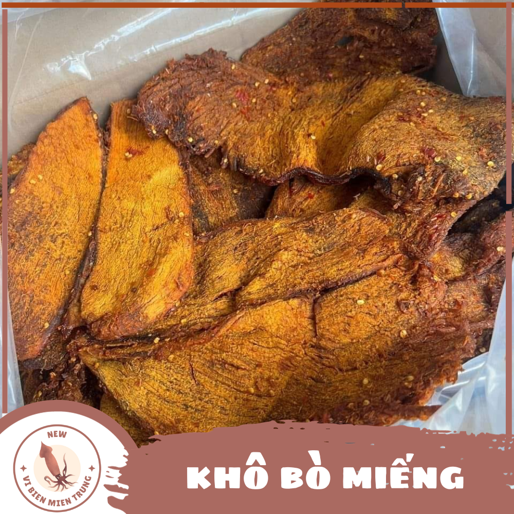Khô bò miếng mềm vị biển 200gr, bò miềng ăn liền hủ pet dai ngon chuẩn vị