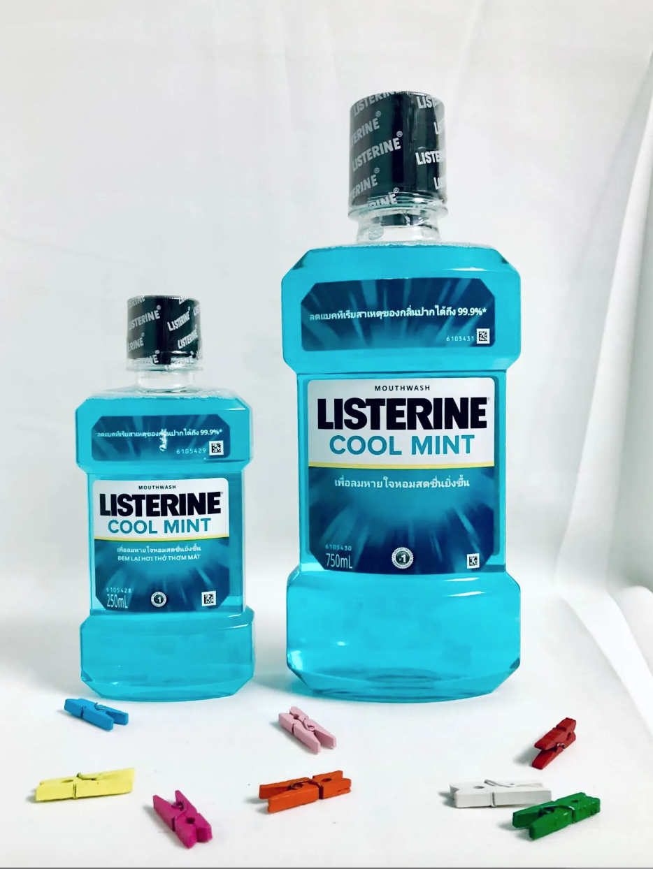 Combo 2 chai nước súc miệng listerine 750+250ml - thái lan