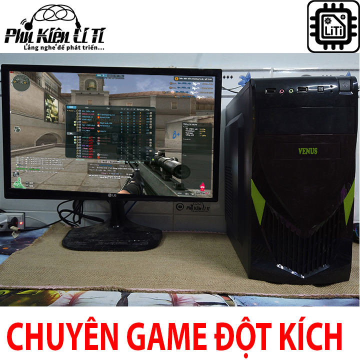 [HCM]Bộ máy tính bàn học online văn phòngchơi game Đột kích LMHT Ram 4GB ổ cứng 250GB Card Rời