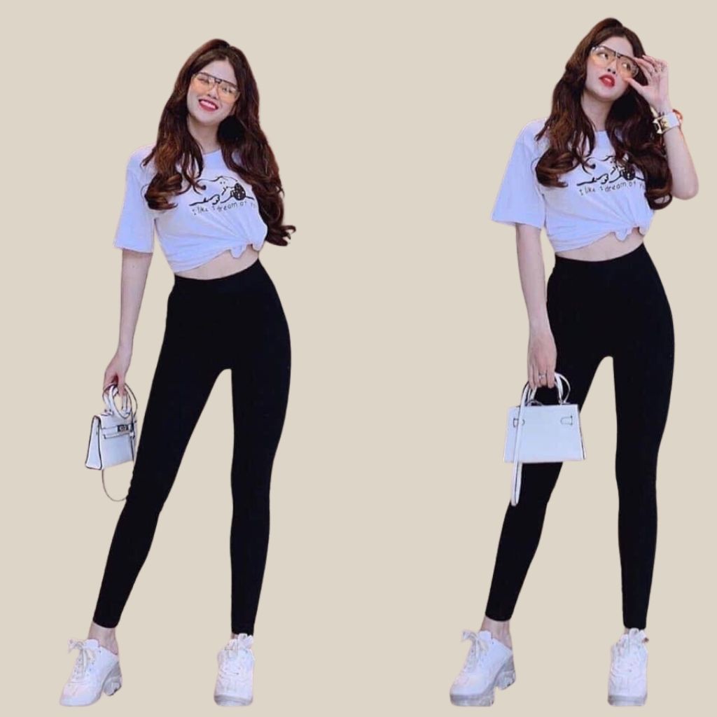 Quần legging nữ dáng dài nâng mông cạp cao siêu hot DT022