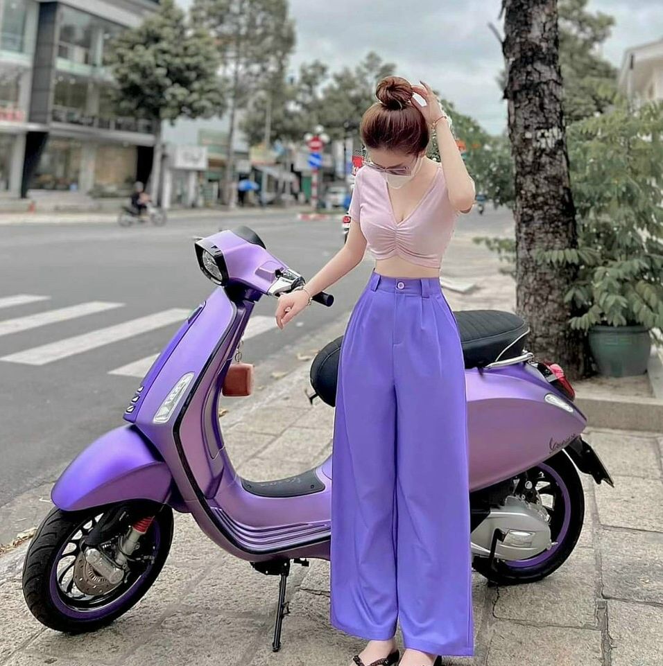 [Mẫu Mới] Sét Bộ Quần Ống Rộng Có Khóa giả,Có Con Đỉa,Nút Đóng Màu Sắc Nhã Nhặn Thích Hợp Với Mọi Phong Cách THỊNH KENT