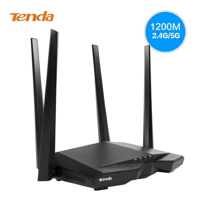 Thiết bị phát wifi, modem wifi Tenda AC6 AC1200 băng tầng kép thông minh, 4 anten tốc độ 300Mbps -> 867Mbps