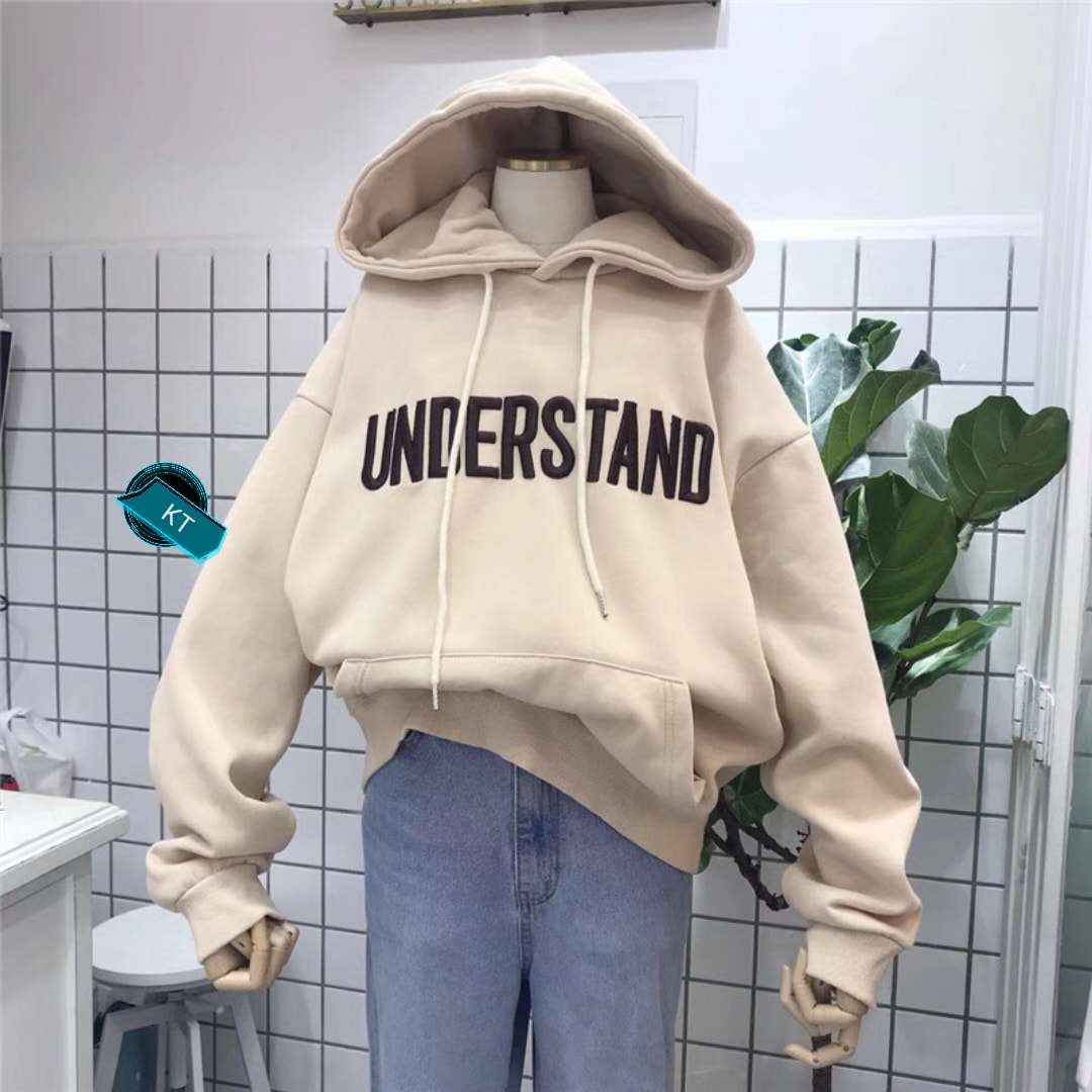 Áo hoodie understand tay bồng chất nỉ ngoại