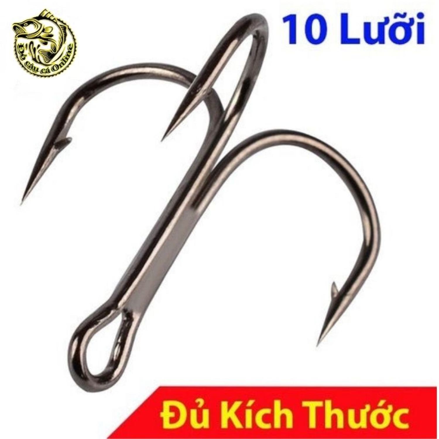 Freeship-lưỡi 3 tiêu bkk siêu cứng câu lure lóc chẽm,.. chống gỉ sét