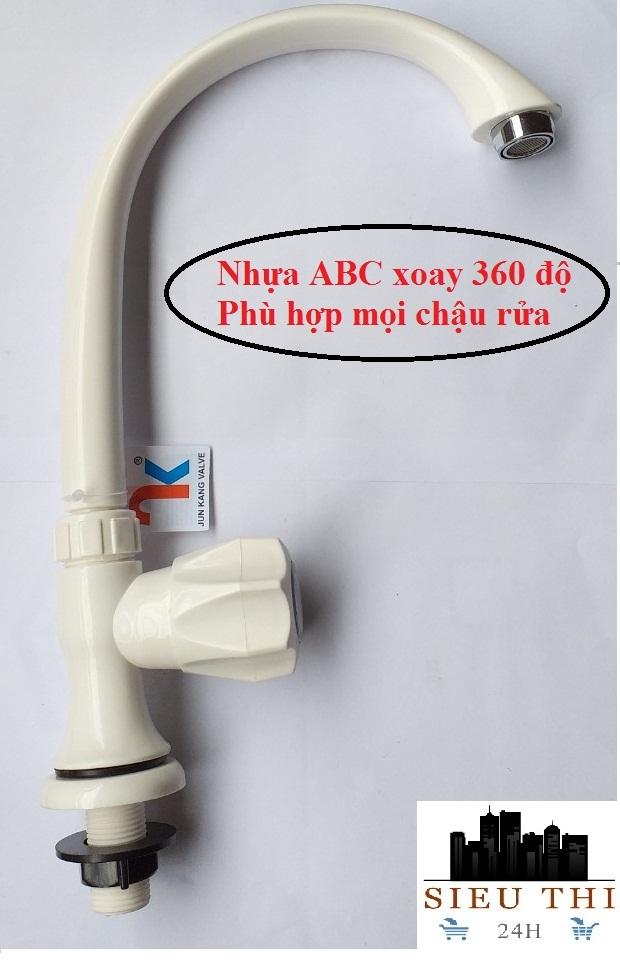 Vòi rửa bát chén Nhựa ABS lạnh gắn chậu xoay 360 độ (Bảo hành 12 tháng – 1 đổi 1 trong 7 ngày) Dễ dàng lắp đặt và sử dụng, không cần gọi thợ để lắp