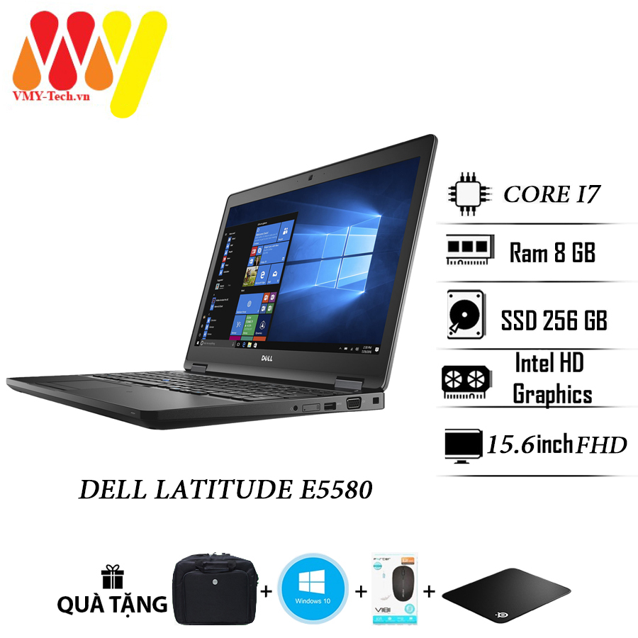 Laptop Dell Latitude 5580, E5580 Core i7, màn hình 15.6inch FullHD, Ram 8gb