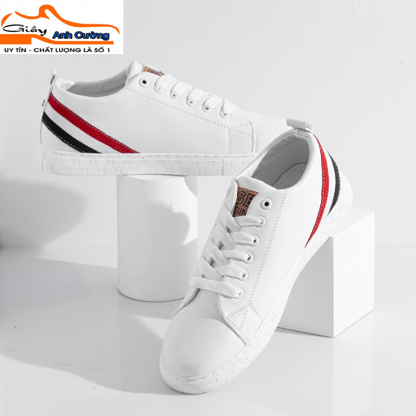 Giày nam thể thao sneaker trắng đẹp cổ cao cho học sinh đi học đi làm cao cấp Mã G3L-1