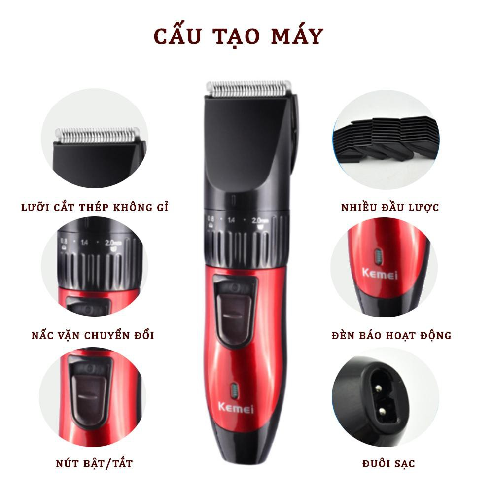 Tông đơ cắt tóc cho bé không dây kemi