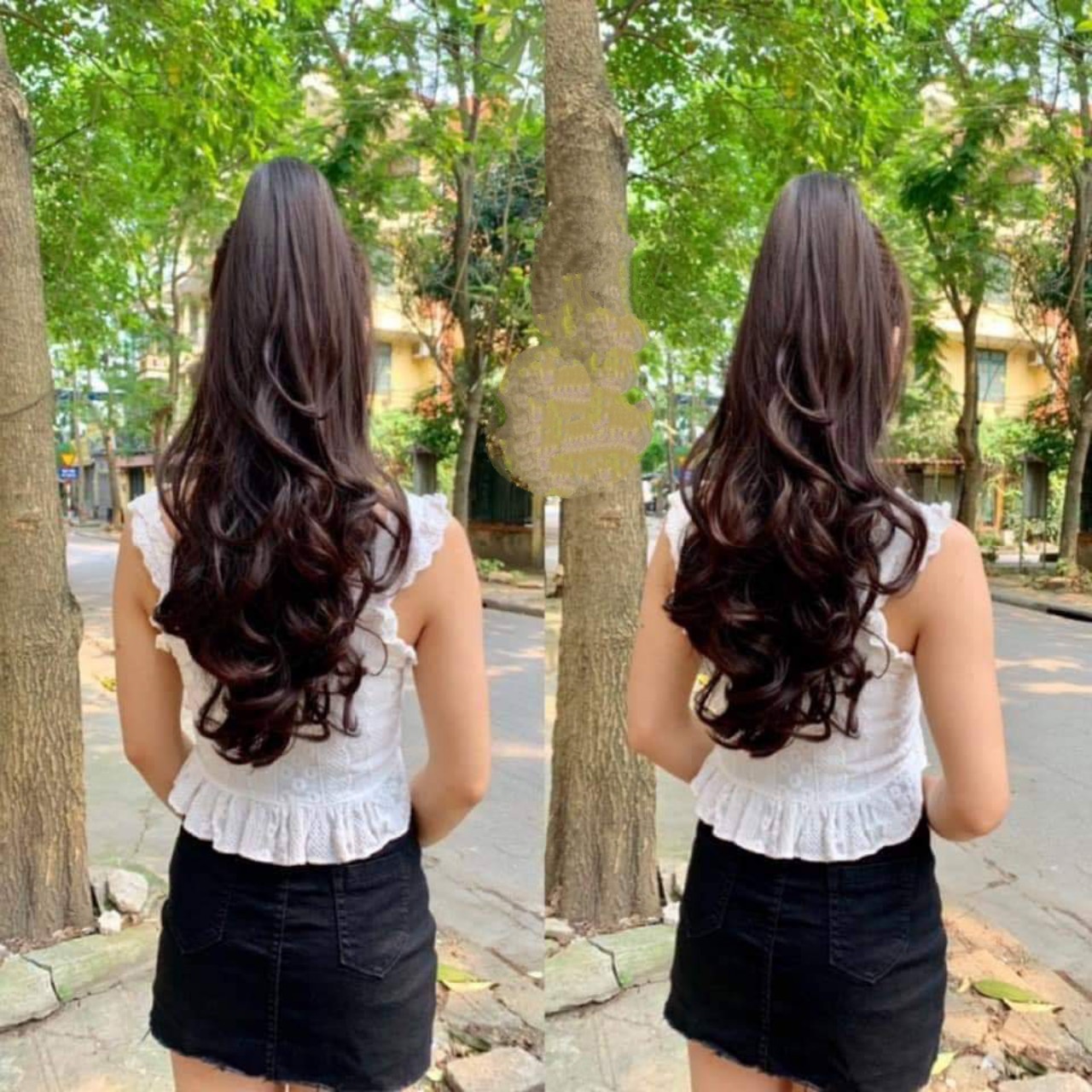 Tóc giả nữ ngoặm xoăn lọn dài, tóc giả kẹp, tóc đuôi ngựa