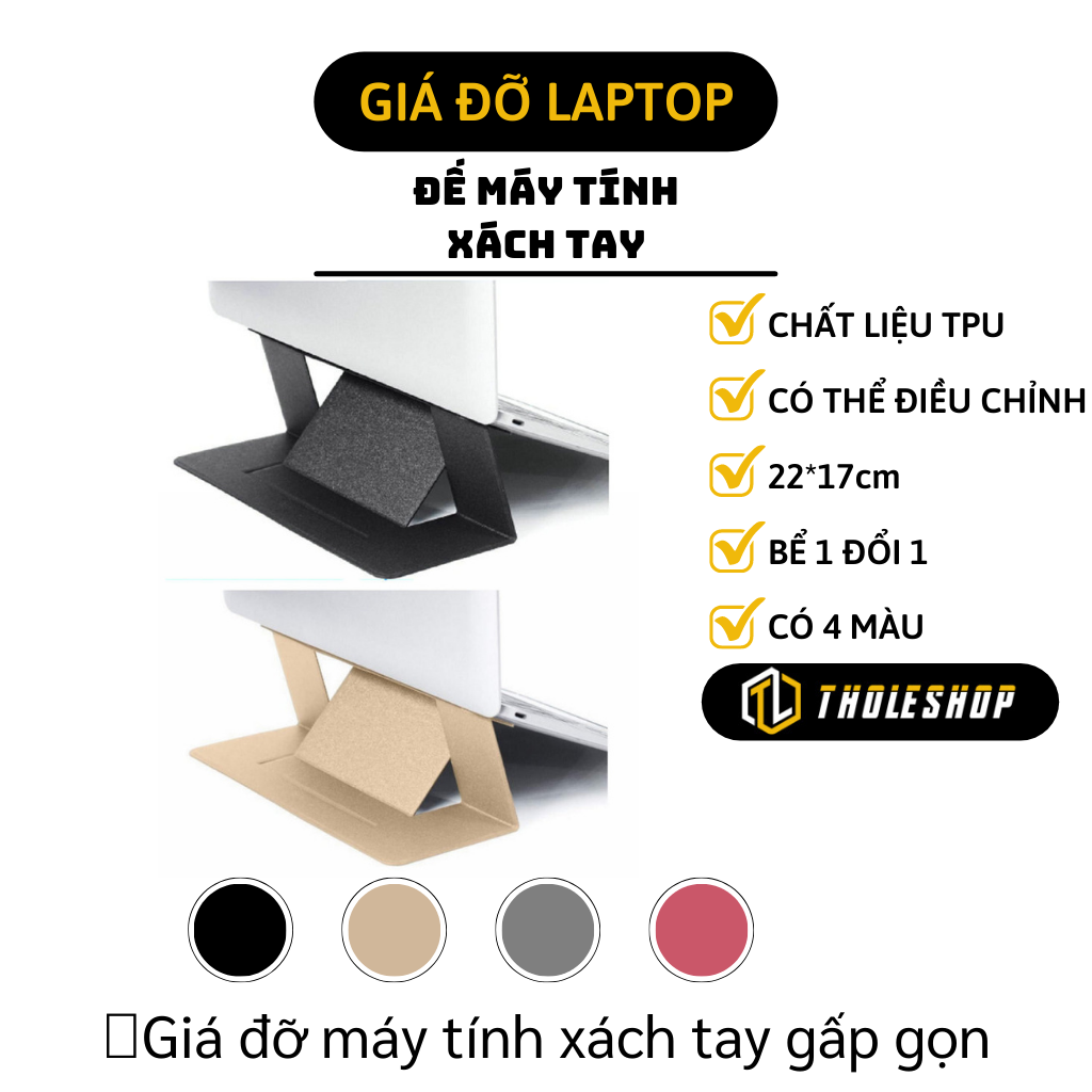 Giá đỡ laptop có thể gấp gọn - Đế máy tính xách tay gấp gọn - Chân đế laptop tiện lợi điều chỉnh tư thế đỡ đau mỏi